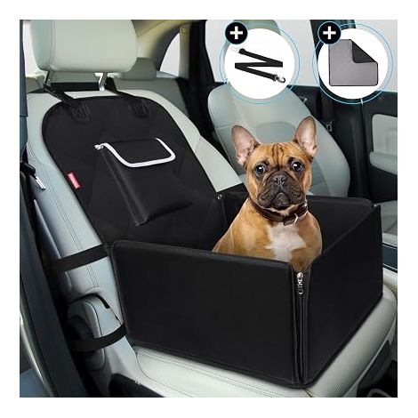 Car Seat for Dogs Front and Rear with Seat Belt Waterproof Black (1/5)