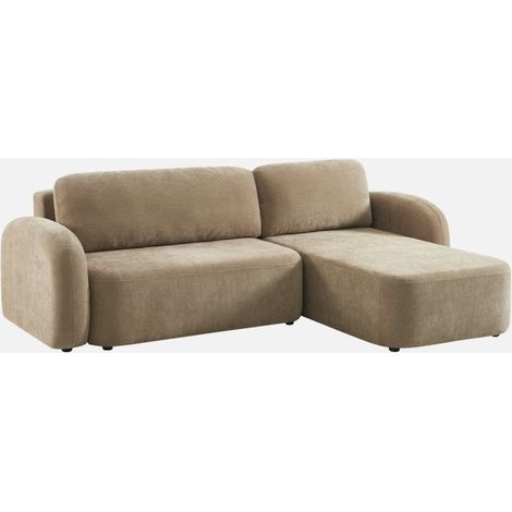 Sofá cama esquinero de tela con arcón, 3 plazas (1/5)