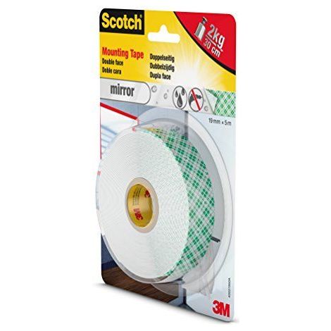 Doppelseitiges Spiegelmontageband, 19 mm x 5 m, max. 5 kg (1/3)