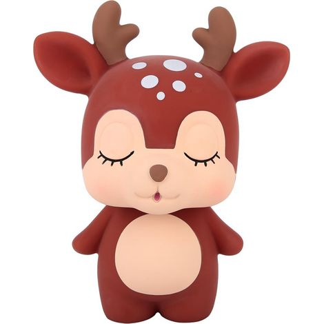 Boîte à économies innovante en forme d'animal cartoon marron, décoration originale pour la maison