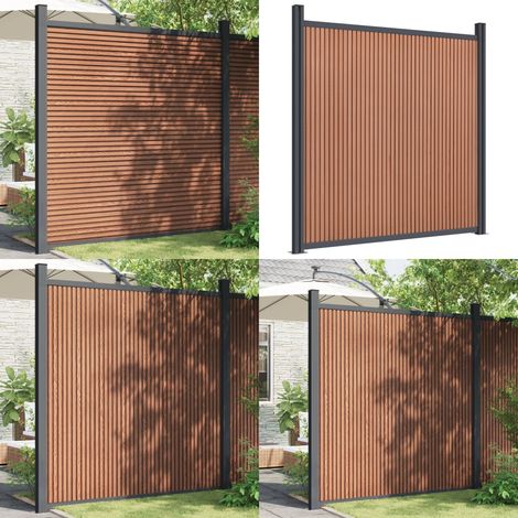 Panneau de clôture marron 180x186 cm WPC - Clôture De Jardin - Clôture Résidentielle - Barrière De Jardin - Clôture WPC - Clôture Composite - Home & Living