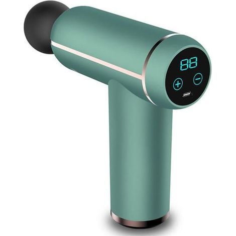 (verde) Pistola massaggiante a percussione portatile per alleviare dolori muscolari, indolenzimenti e rigidità (verde) (1/5)