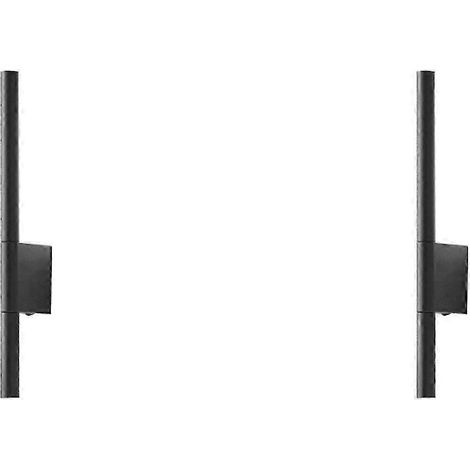 Lot de 2 appliques murales LED, lumière chaude 3000K pour chambre, lampe de chevet, tête d'éclairage orientable, convient aux chambres d'hôtel, dessus noir WHBYV (1/4)