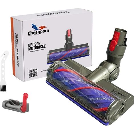 Brosse Compatible Dyson V15 V11 V10 V8 V7, Tête Aspirateur Dyson avec LED Verte et Anti-Enchevêtrement, Nettoyage Efficace des Poils d'Animaux sur Tapis, Moquettes et Sols Durs (1/5)