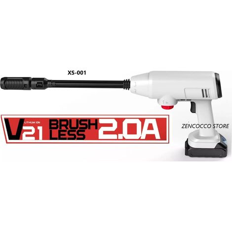 IDROPULITRICE 2 batterie 21V 2.0Ah 150BAR 3.0L/Min Lava AUTO PISTOLA A PRESSIONE (1/5)