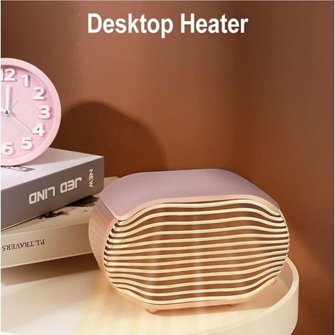 Radiateur Soufflant Radiateur en Céramique PTC 800W Ventilateur de Chauffage Mobile avec 2 Niveaux de Chauffe pour Salon, Chambre et Bureau Pink MOONSTARS (1/4)