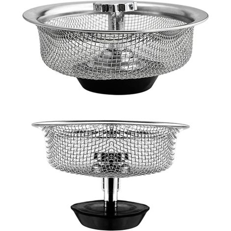 2pcs Filtre Universel Pour Évier De Cuisine En Acier Inoxydable (1/5)