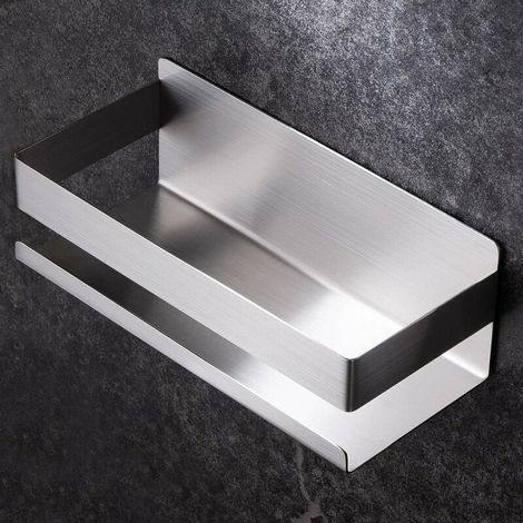 royaluxe - Panier de douche sans perçage étagère de douche en acier inoxydable bain douche panier auto-adhésif pour salle de bain (1/5)