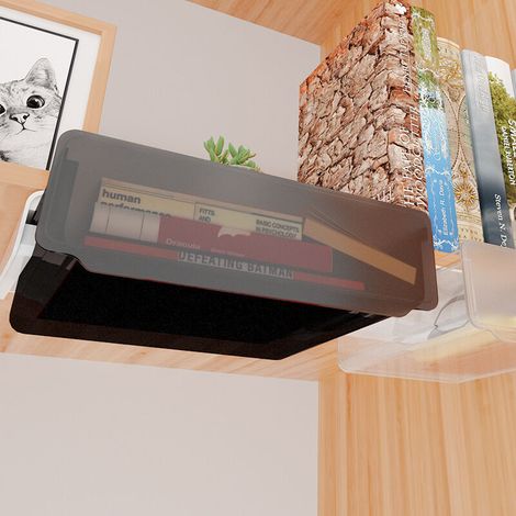 Tiroir sous Bureau Coulissant à Coller - Tiroir Rangement Plastique Polyvalent avec Adhésif - Bureau Tiroir pour Fournitures Scolaires - Tiroir sous Meuble pour Loisirs Créatifs (1/3)