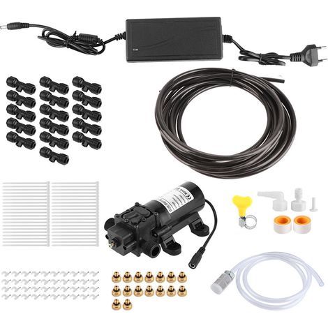 16 Buse Système de brumisation 12m électrique basse pression pour jardin extérieur prise EU 110-240V (1/5)