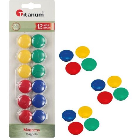 Imanes para pizarras de 22 mm, 12 unidades