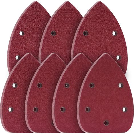 Dreieckiges Schleifpapier, 10 x 40/60/80/120/180/240/400. Dreieckige Schleifscheibe, 70 Stück für Schleifer