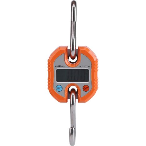 Balance électronique portable WeiHeng avec crochet et écran LCD, orange.-AquaForge