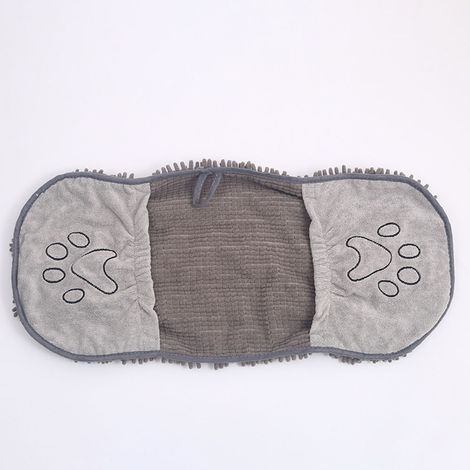Serviette absorbante en microfibre grise - 35 x 80 cm - Ultra-absorbante, sèche rapidement, pour bain et sortie pluvieuse (1/5)