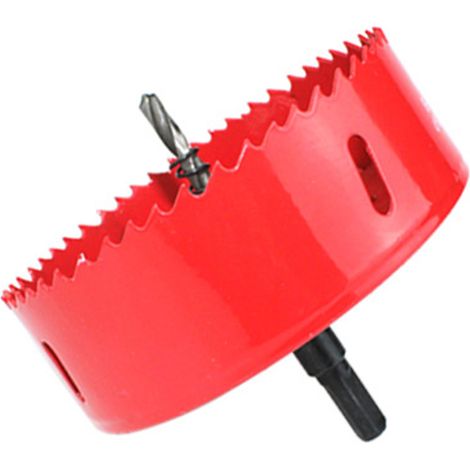 Hole Saw - 110 mm - M42 High Speed Steel Bimetal - Hex Shank - For Metal Wood Drywall Plastic - 1 Piece