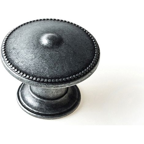 Blister con 4 pomos redondos para mueble fabricado en zamak acabado plata vieja mod. 3121 ø30mm rei (1/4)
