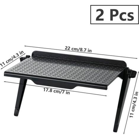1 Support écran,Étagère supérieure TV,Réglable,Universel,Plastique,Bureau,Maison (1/5)