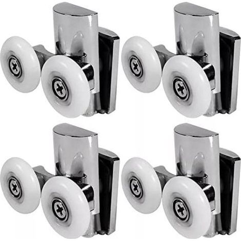 Roulettes pour paroi de douche, roues supérieures ou inférieures de 23 mm, porte coulissante pour cabine de salle de bain avec porte en verre. (1/5)
