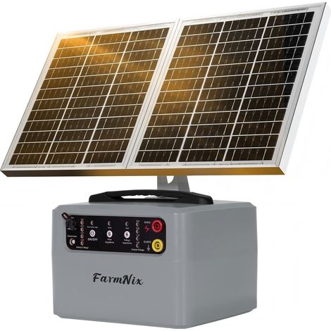 48KM Clôture Électrique Solaire, 0.3-1.5J, 6-12KV Réglable (1/5)