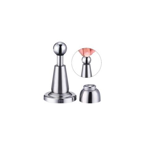 Magnetischer Türstopper aus Edelstahl zur Wandmontage. – Crezuo
