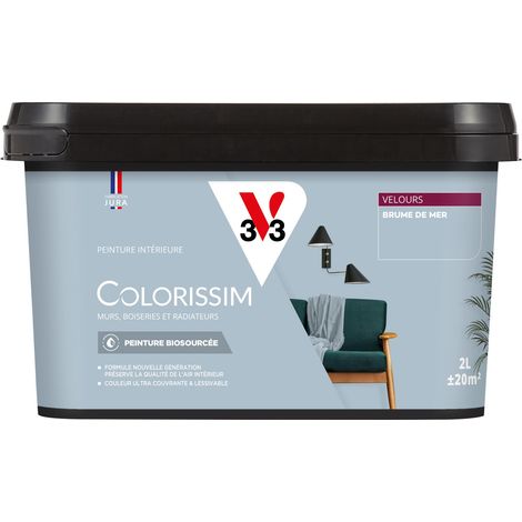 Peinture murale intérieure Colorissim® V33 Brume de mer Velours 2L