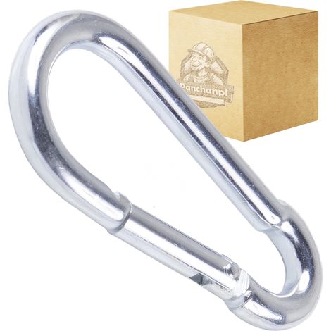 Moschettone da pompiere SENZA sicurezza DIN5299C zincato 10X100 1 pz.