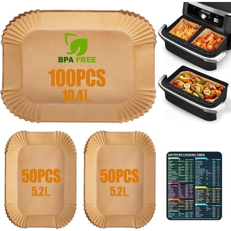 200 PCS Papier Cuisson Air Fryer pour Air Fryer Ninja 10.4L (1/5)