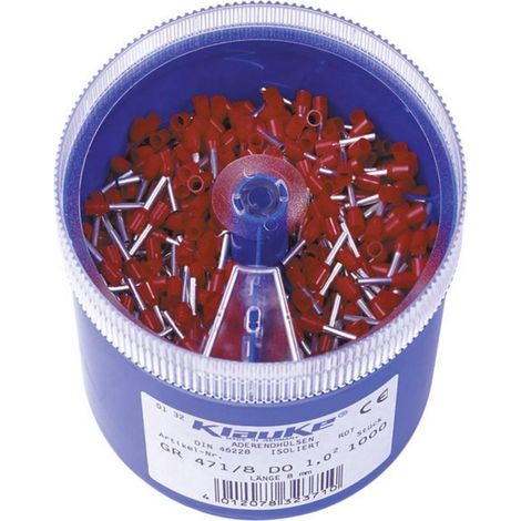 Klauke GR4718DO conjunto de 1000 terminales rojas 14 mm