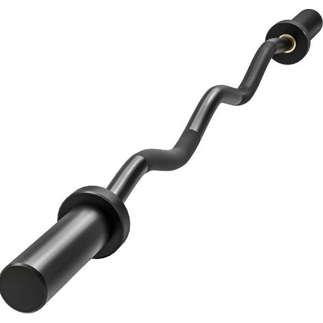 CHICFURN Barra EZ olimpica 120 cm in acciaio nero, 100 kg, presa antiscivolo (1/5)