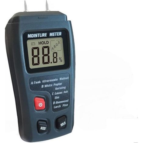 Humidimètre Pour Bois - Électrodes À Aiguilles - Écran LCD - 4 Échelles De Bois - Précision ±0,5 % - 0 % À 99,9 % - 1 Pièce (1/5)