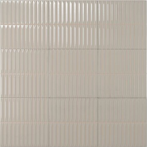 Carrelage Mur Ceramic Connection Grey Brillante 20x20 PRÉ-DÉCOUPÉ (1,5x10)