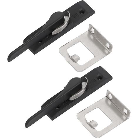 Zinklegierung Rechte Handschraube Feste Crescent Window Sash Lock Haken Dunkelgrau (1/5)