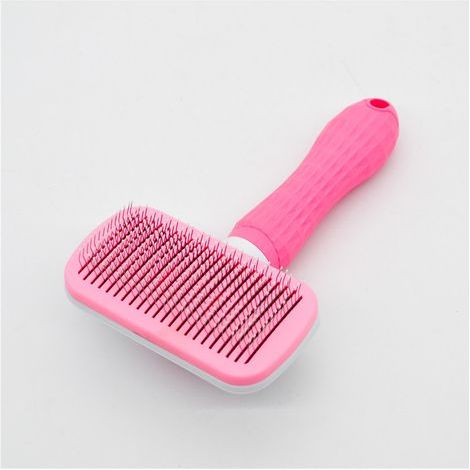 Cepillo autolimpiante para perros y gatos, elimina eficazmente hasta el 95% del pelo suelto y la caspa, apto para perros y gatos de pelo corto y largo. (1/5)