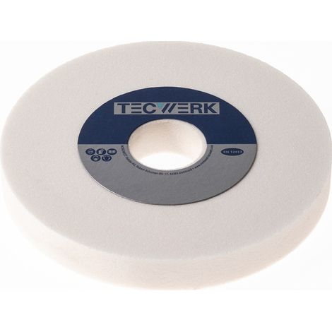 TECWERK Schleifbockscheibe Ø150xB20x32mm 80 Form A Edelkorund weiß TECWERK (1/2)