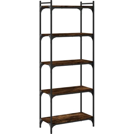 Maison Exclusive - Libreria a 5 Ripiani Rovere Fumo 60x30x154 cm Legno Multistrato