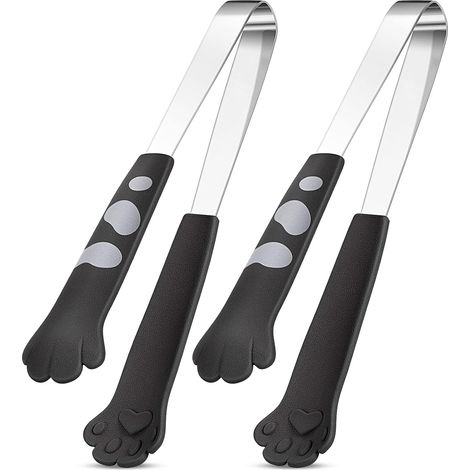 Pinces De Cuisine Forme Pattes De Chat - Acier Inoxydable Et Nylon - 17,8 Cm - Pour Barbecue Grillage Pâtisserie Sucreries - 2 Pièces (1/5)