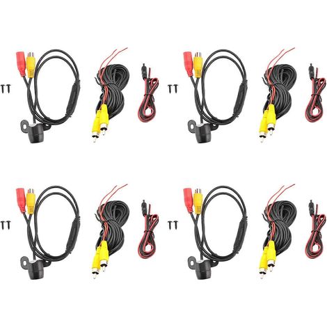 4 mini cámaras traseras para coche, cámara de visión trasera de respaldo con diseño de mariposa, cámara de visión trasera lateral delantera para coche. (1/5)