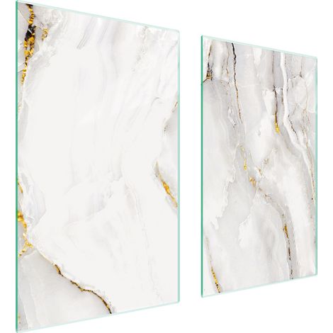 GLASSCHUTZPLATTE FÜR HERD 75x52 MARMOR (1/5)