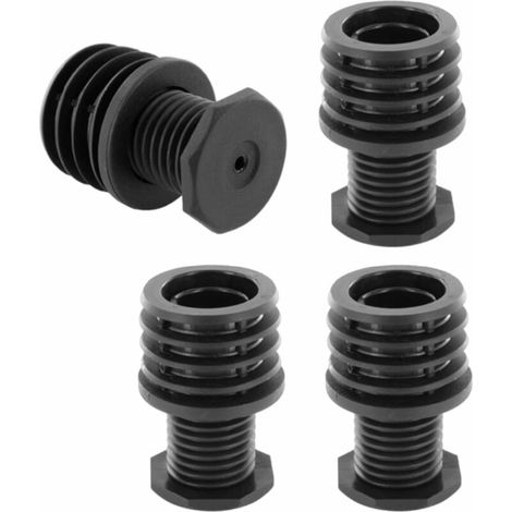 Lot de 4 embouts rentrants ronds ajustables 45 mm – Plastique polyamide 6 – Réglage précis pour pieds de meubles – Chaises, étagères, tables (1/2)