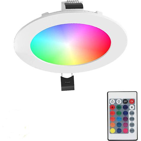 Zoternen LED Spots Encastrables Ampoule RGB Couleur Changement Lampe Blanc Chaud de plafond du Jour Plafonnier Encastré 12W AC 85V-265V Spot Bulb avec Télécommande (1/5)
