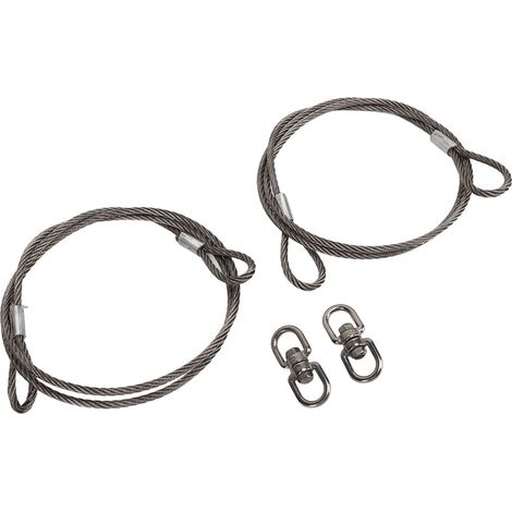 Câble de levage remorque 1m x2, 304 inox, câble porte hayon 125542, pièce de rechange pour remorques Gorilla, grues, camping-cars, quad (1/5)