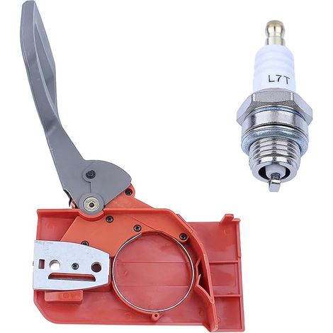 Couvercle de Frein de Chaîne avec Bougie d'allumage pour Husqvarna 50 51 55, Couvercle de Chaîne Accessoire pour Tronçonneuse 503498103