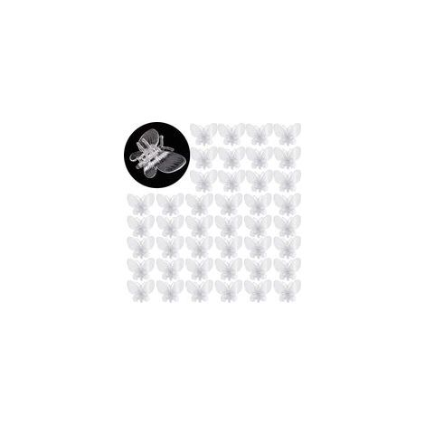 60 Pieces Pince Orchidee Orchid Clips en Plastique Papillons Clips pour Plantes Clips de Support pour Plantes Clips de Support Plante Clips Orchideen Pinces à Orchidées Pince Pour Plantes(Trans (1/4)