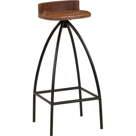 Maison Exclusive - Barhocker 2 Stk. Massives Altholz