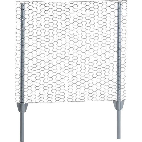 Zaunset Sechseckgeflecht Zaun Draht 1,00 x 10 m Komplett-Set Drahtzaun 25 mm