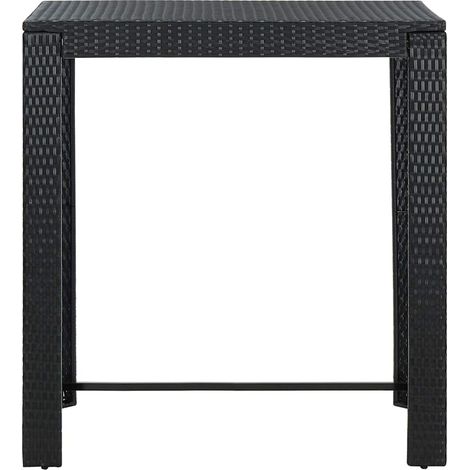 Maison Exclusive - Garten-Bartisch Schwarz 100x60,5x110,5 cm Poly (1/5)