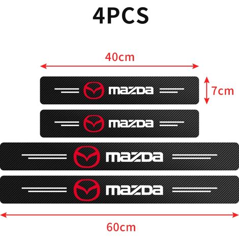 (Mazda 4pcs) 4 autocollants de protection de seuil de porte en fibre de carbone pour Mazda 3 CX3 CX4 CX5 CX7 CX8 CX9 CX30 RX7 Atenza Axela Accessoires auto (1/3)