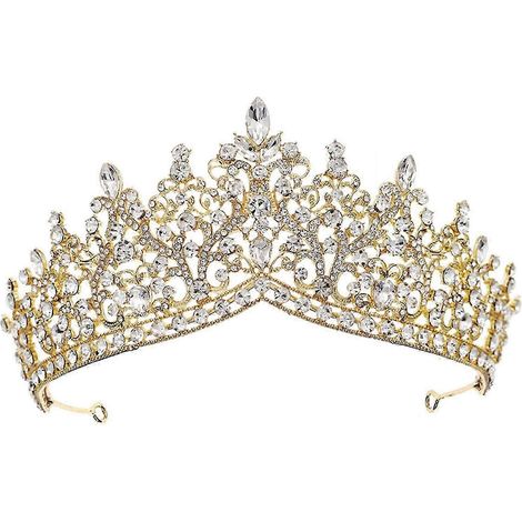 Hochzeitstiara, Braut-Haarschmuck, elegante Haarspange, modisches Kronen-Haarband, Haarband für Abschlussball, Geburtstag, Hochzeit, Mädchen-Style B Aureate (1/5)