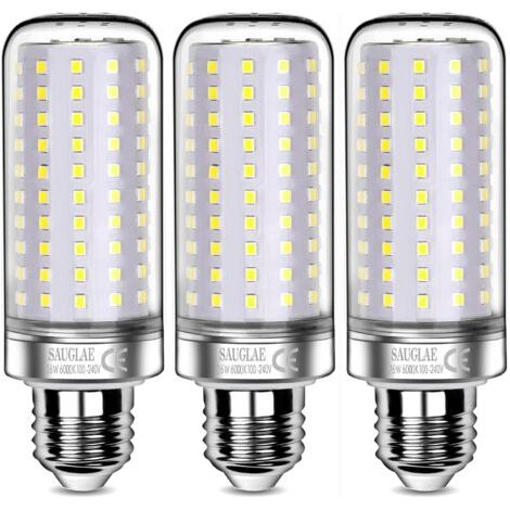 BUNTHAUS 26W LED Bulbs, 200W Incandescent Bulb Equivalent, 3000Lm, 6000K Cool White, E27 Edison Screw Bulbs, 3 Pack [Energy Class E]