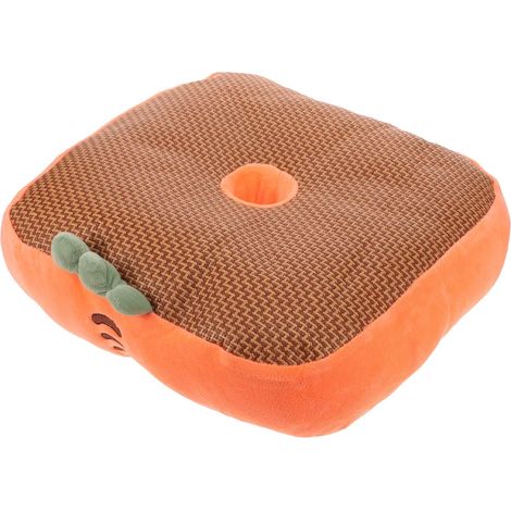 Coussin de Chaise en Peluche Rotin Orange, Antidérapant (1/5)
